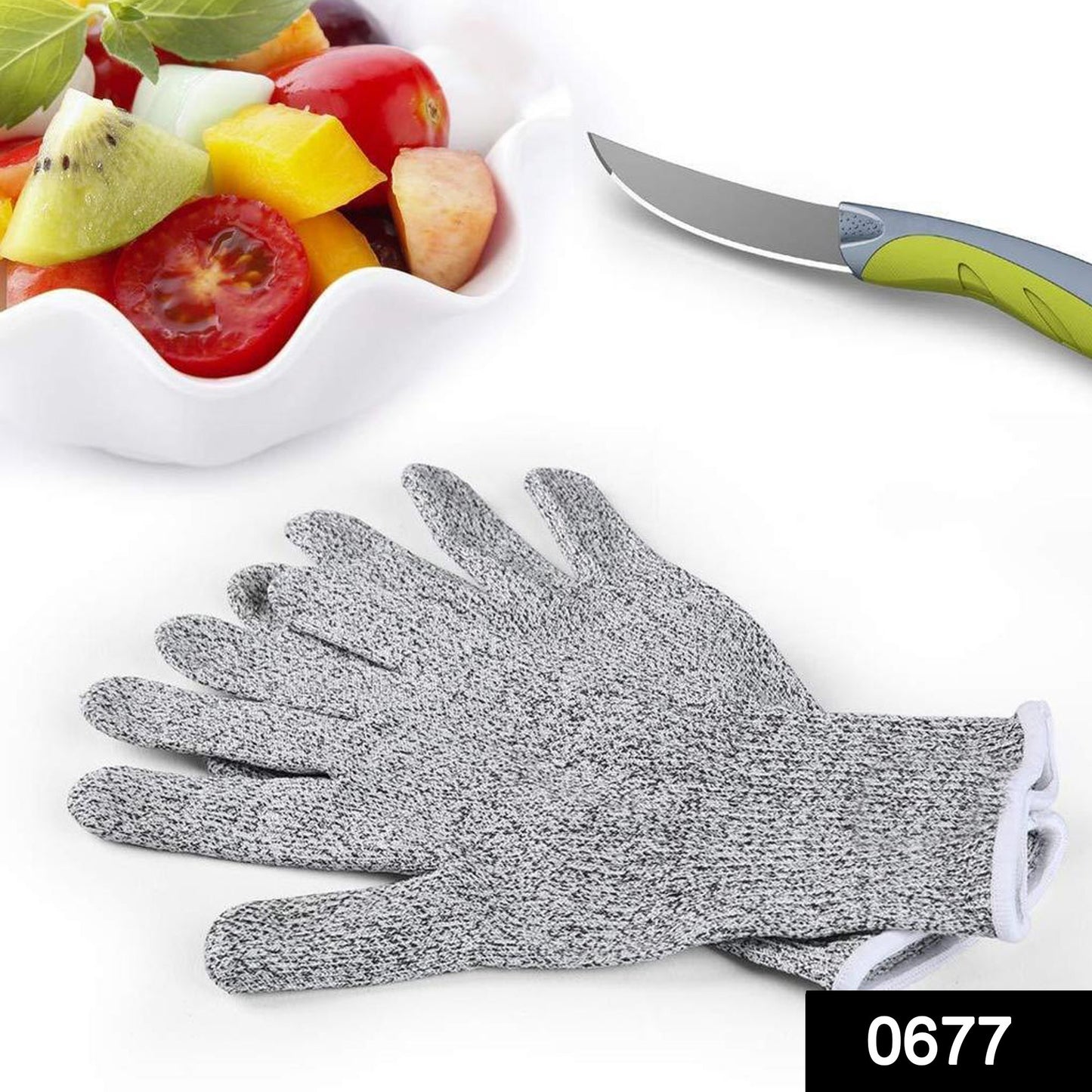 Multicolour Wukusy anti-cutting resistant safety gloves for hand protection, ideal for home and kitchen tasks.