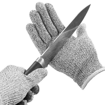 Wukusy multicolour anti-cutting resistant safety gloves for hand protection, ideal for home and kitchen tasks.