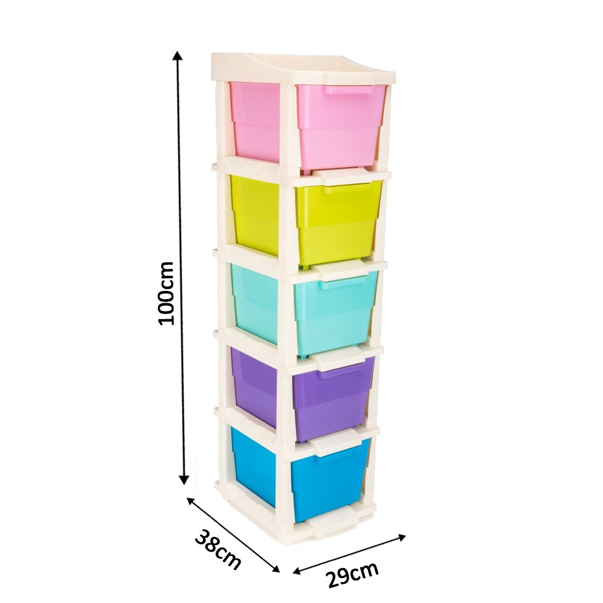 Wukusy 5-layer multi-purpose modular drawer storage system for home and kitchen organization with multiple compartments.