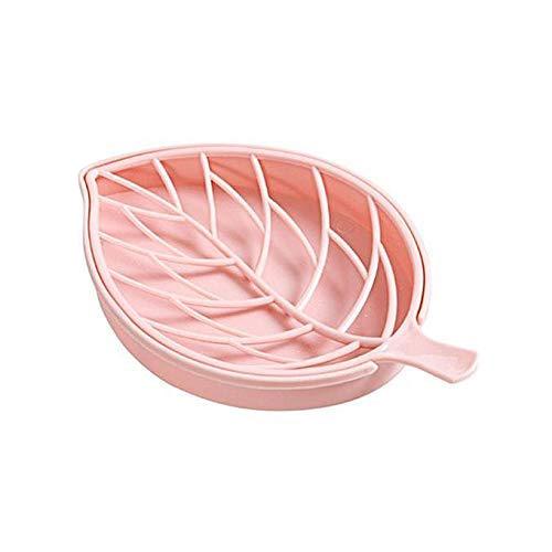 Wukusy leaf-shaped bathroom soap holder dish for home and kitchen use, featuring a stylish and functional design.