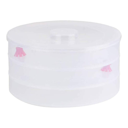 White Wukusy plastic 3-compartment sprout maker for home and kitchen use, featuring a compact design for easy sprouting.