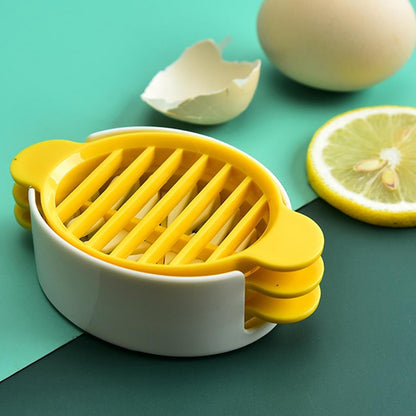 Wukusy 3-in-1 egg slicer for boiled and preserved eggs, kitchen tool with multiple slicing options, suitable for home or restaurant use