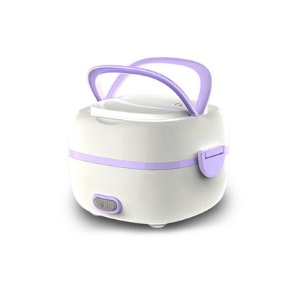 Wukusy electric lunch box with removable stainless steel compartments, portable food warmer for car, truck, or office use.
