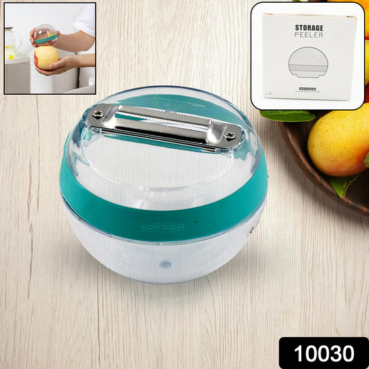 Wukusy multifunctional round vegetable and fruit peeler with removable container and washable storage in mix colors, kitchen tool.