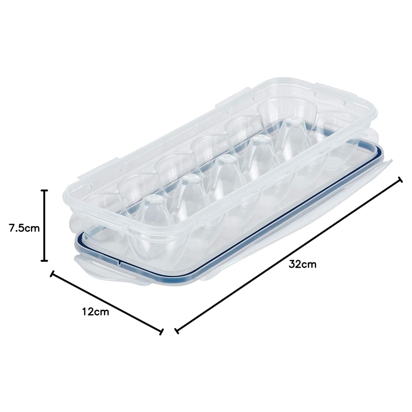 Wukusy egg storage tray for kitchen, 1-piece, durable plastic container with compartments for organizing eggs safely.