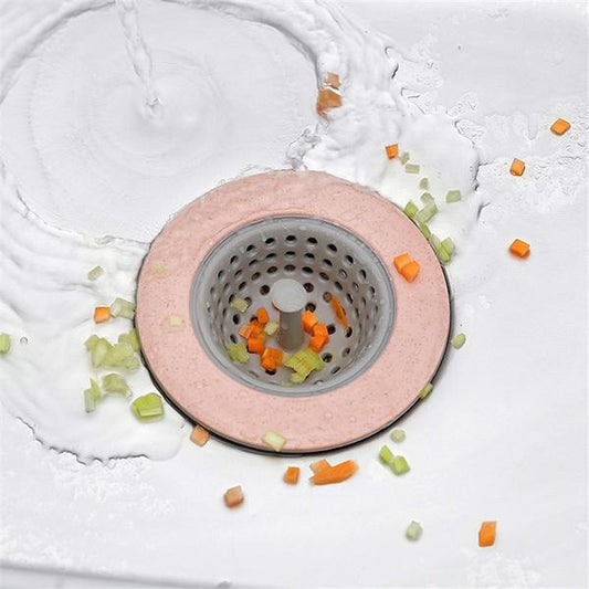 Wukusy silicone sink strainer basket for kitchen drain, basin basin drain protector, flexible and reusable sink drain filter