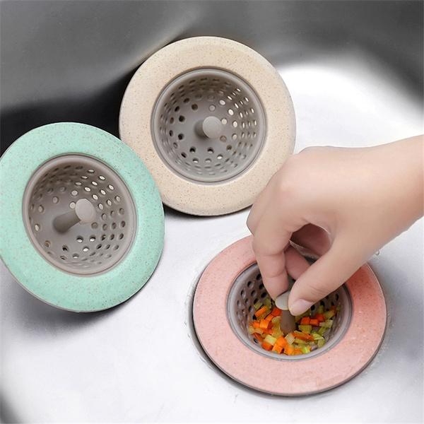 Wukusy 1120 silicone sink strainer and basin basket for kitchen drain, flexible and durable sink drainer for preventing clogs