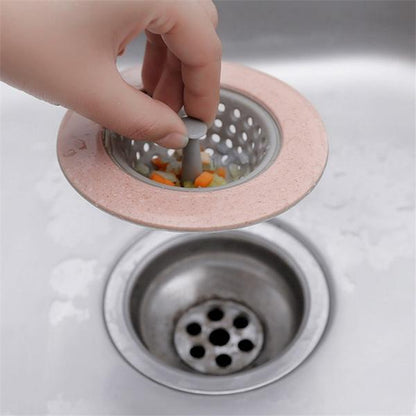Silicon sink strainer basket by Wukusy, designed to catch debris in kitchen drain and prevent clogs in the basin.
