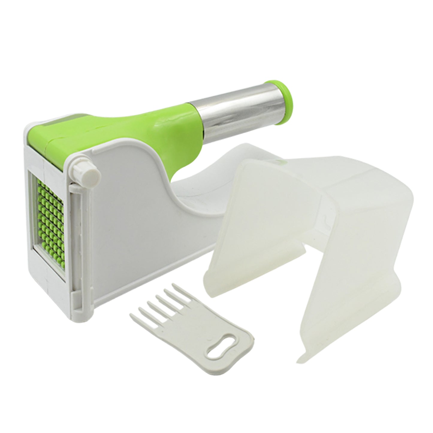 Wukusy Virgin Plastic French fry slicer with container, ideal for making homemade potato chips and fries in the kitchen.