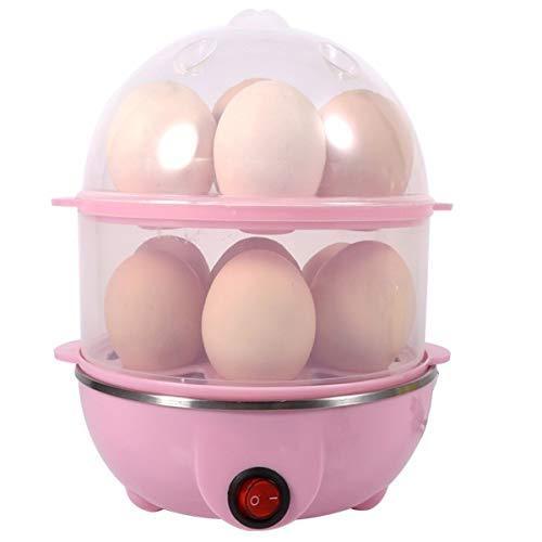 Wukusy 115 multi-function 2-layer egg cooker and steamer with capacity for 14 eggs in a home kitchen setting.
