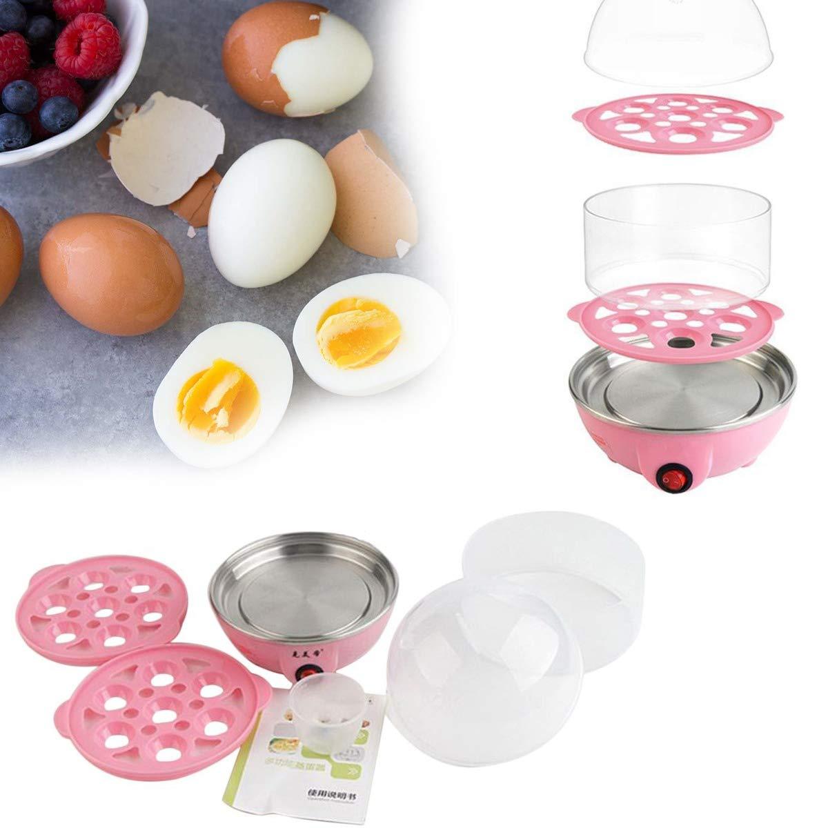 Wukusy 115 multi-function 2-layer egg cooker and steamer with capacity for 14 eggs, ideal for home kitchen use