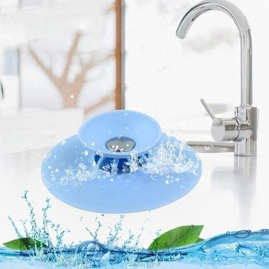 Multicolour Wukusy 2-in-1 silicone sewer sink sealer cover and drainer for home and kitchen use.