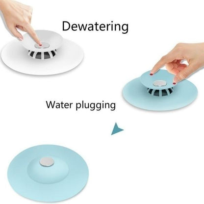 Multicolour Wukusy 2-in-1 silicone sewer sink sealer cover and drainer for home and kitchen use.