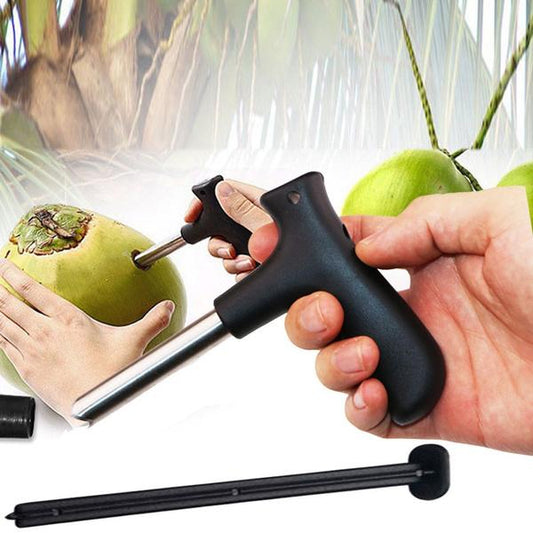 Wukusy coconut opener tooldriller with comfortable grip, designed for easy opening of coconuts in home and kitchen use