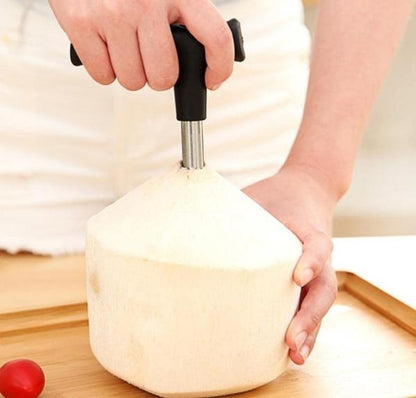 Wukusy coconut opener tooldriller with comfortable grip, designed for easy opening of coconuts in home and kitchen use.