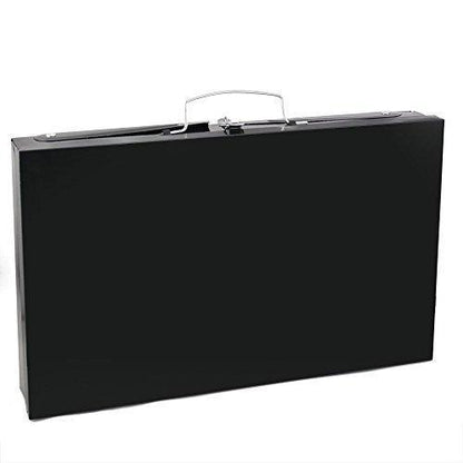 Wukusy 125 stainless steel briefcase-style barbecue grill toaster in medium black for home and kitchen use