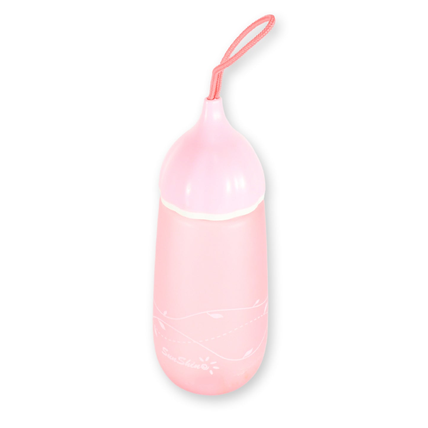 Wukusy 550ml BPA-free plastic water bottle for children, leakproof, easy to carry with a Dori strap, unique shape, suitable for home and school.