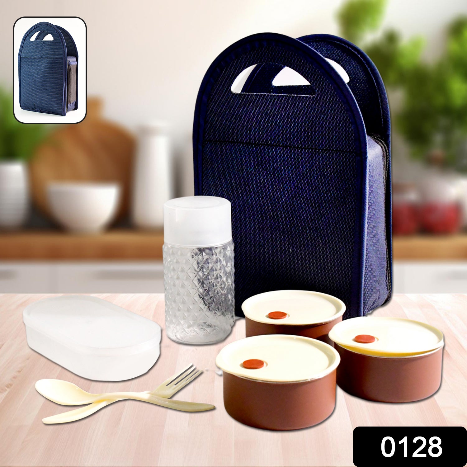 Four-piece black steel lunch box set from Wukusy, perfect for home and kitchen storage and meal prep.