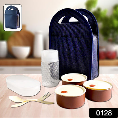 Four-piece black steel lunch box set from Wukusy, perfect for home and kitchen storage and meal prep.