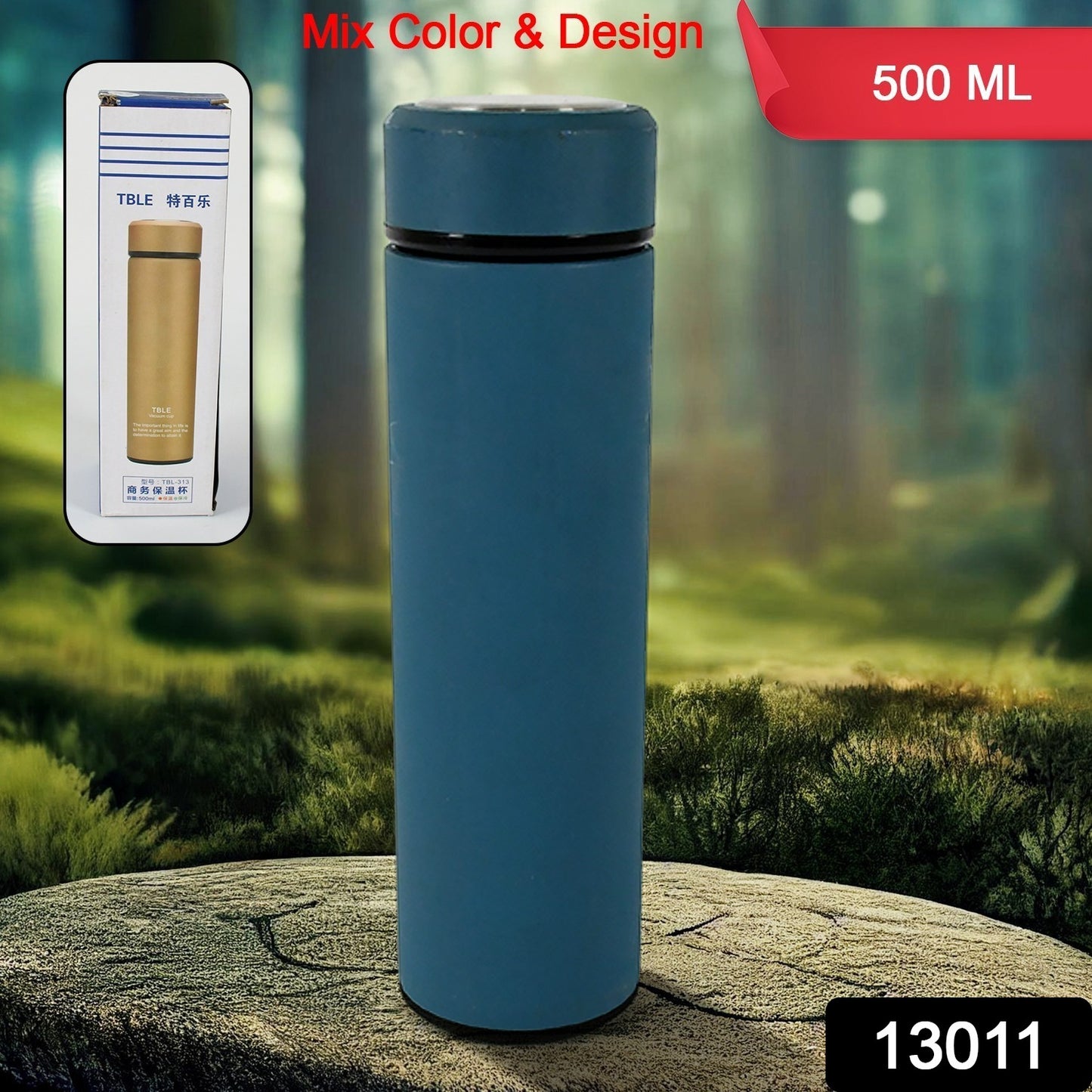 Wukusy stainless steel 500ml leak-proof water bottle with hot and cold drink capability, ideal for home, gym, or travel.