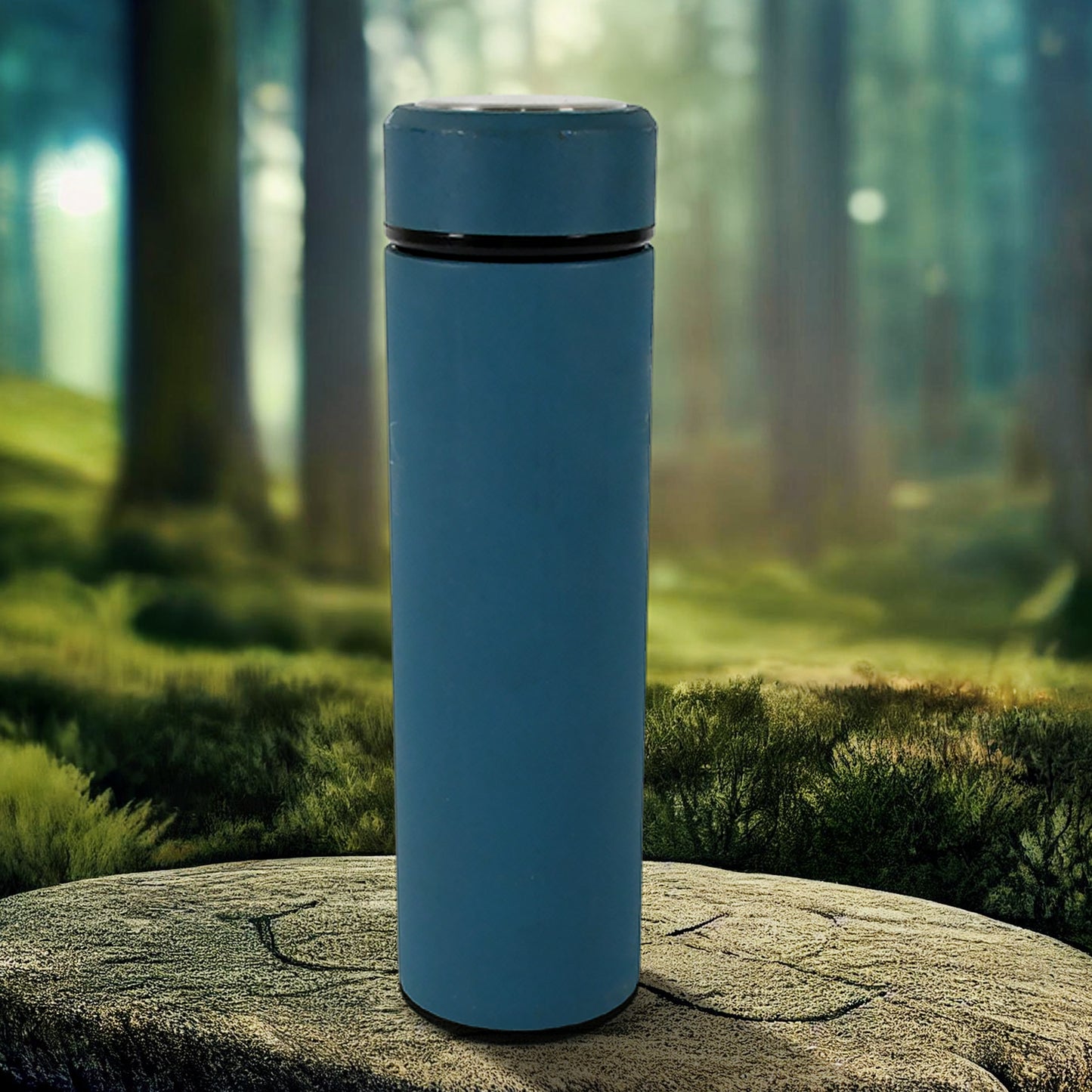 Wukusy 500ml stainless steel leak-proof water bottle with insulated design, suitable for office, gym, hiking, and travel.