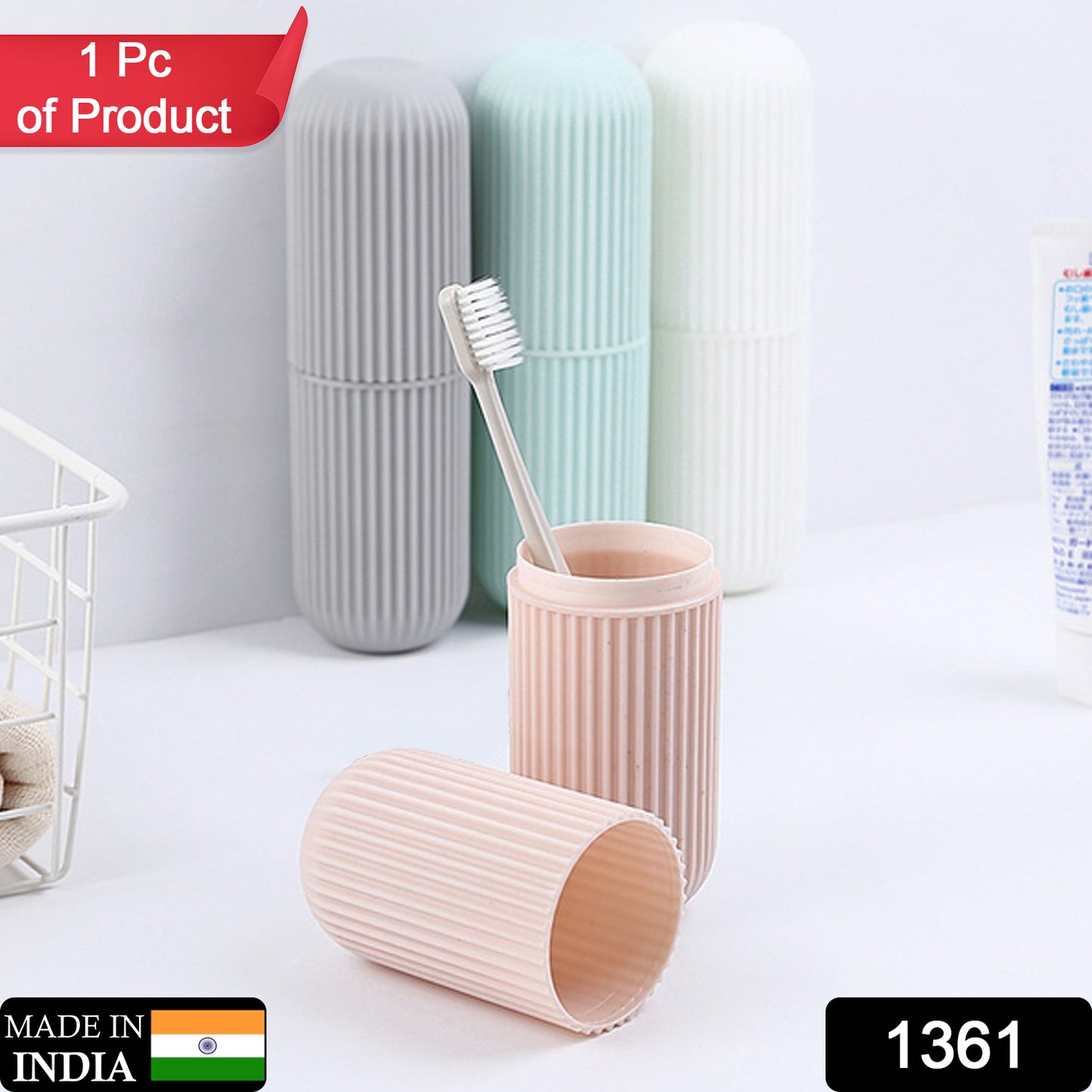 Wukusy multipurpose capsule-shaped portable travel storage bottle for home and kitchen use, compact and lightweight.