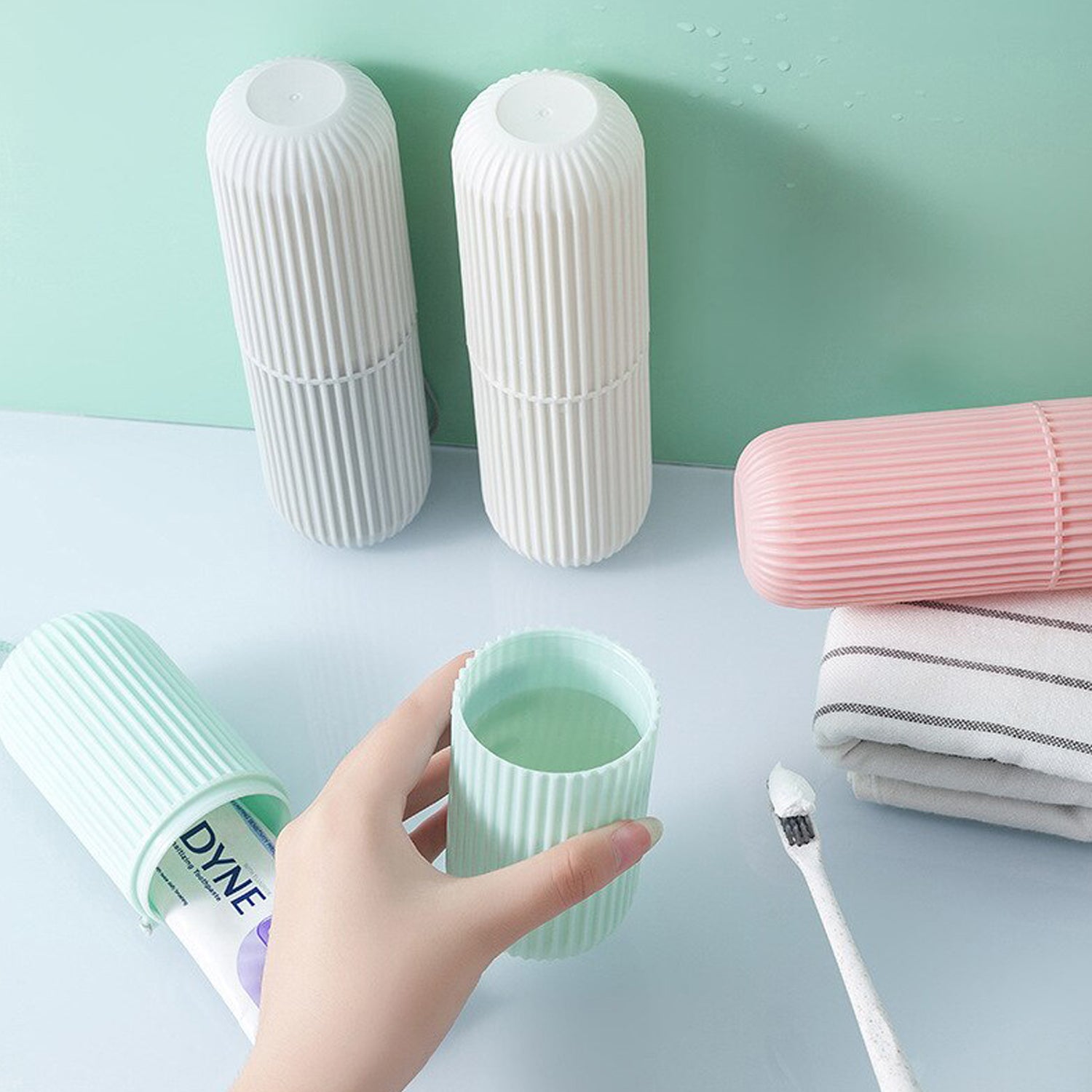 Wukusy multipurpose capsule-shaped portable travel storage bottle for home and kitchen use, compact and lightweight design.