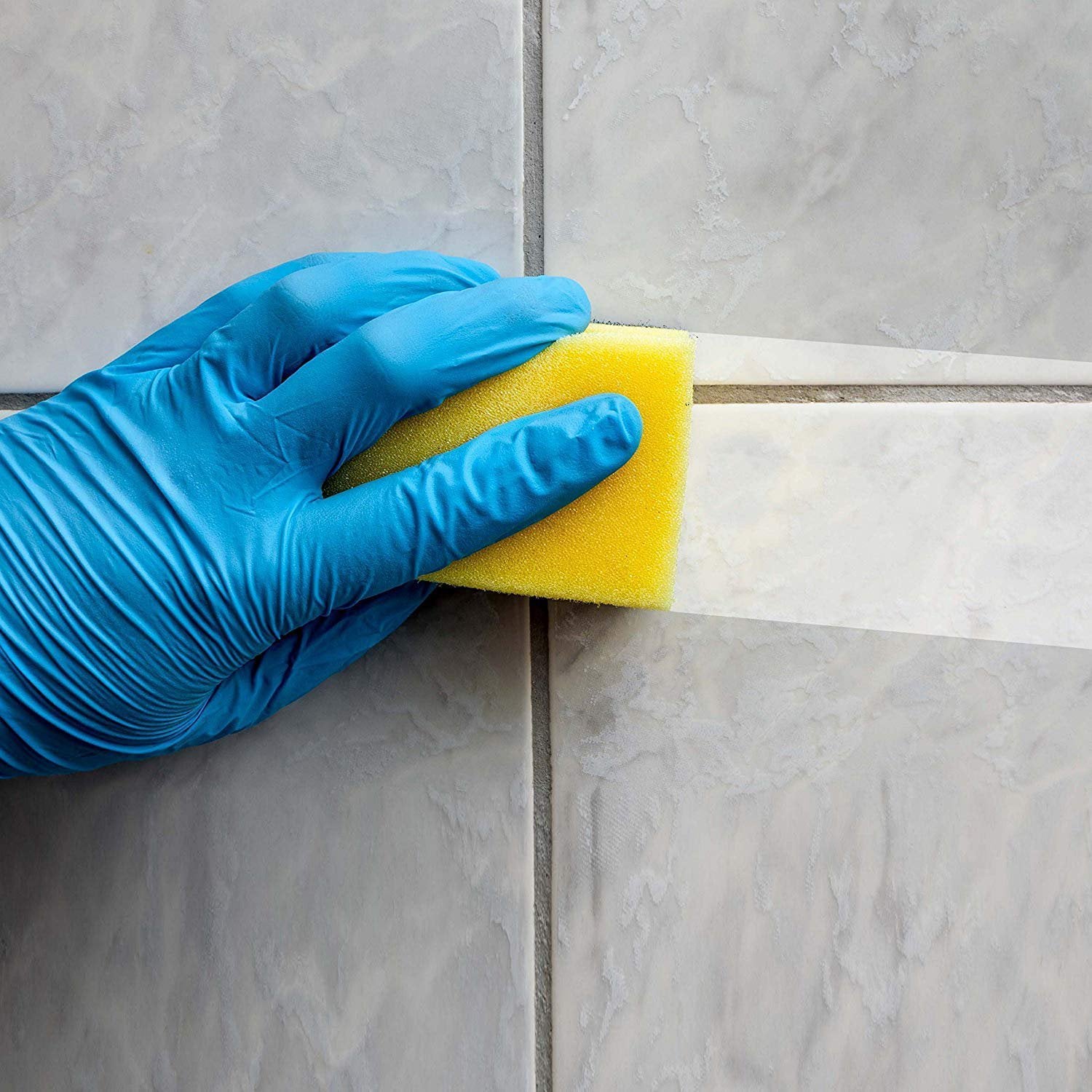 Wukusy 1429 Scrub Sponge 2-in-1 cleaning pad for kitchen sink and bathroom scrubbing, with textured and smooth surfaces for versatile cleaning