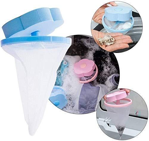 Wukusy washing machine floating filter lint mesh bag with net pouch for catching hairlint and debris during laundry.