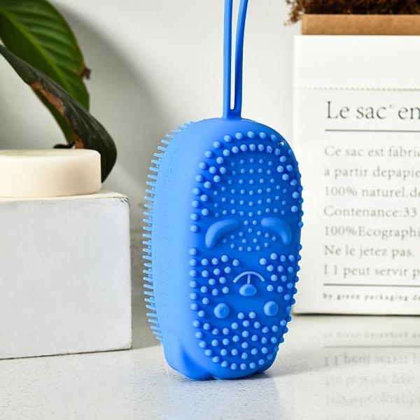 Wukusy silicone bubble bath spa body scrubbing brush with soft bristles for gentle skin exfoliation and cleansing in home and kitchen use