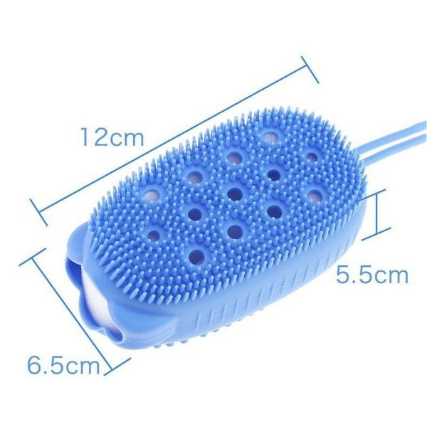 Wukusy silicone bubble bath spa brush, super soft body scrubbing brush for gentle cleansing and exfoliation during bath time.