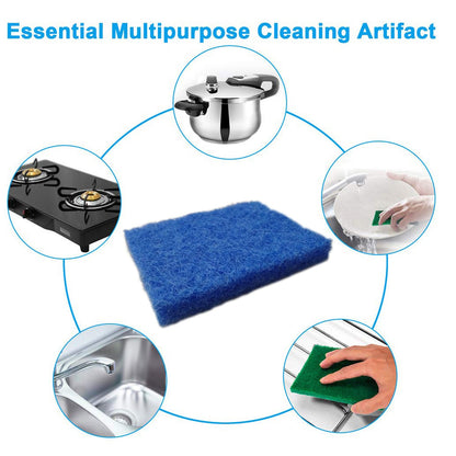 Wukusy kitchen scrubber pads for utensils and tiles, pack of 4, durable cleaning sponges for home and kitchen use
