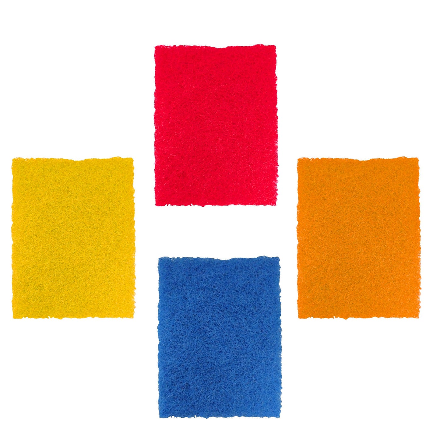 Wukusy kitchen scrubber pads for utensils and tiles, pack of 4, durable cleaning sponges for home kitchen use.