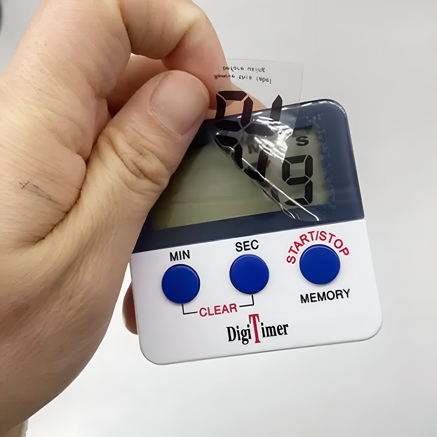 Wukusy digital kitchen timer with alarm, magnetic stand, and stopwatch for kitchen and study use.
