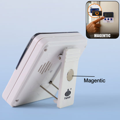 Wukusy digital kitchen timer with alarm, magnetic stand, and stopwatch function for cooking and study use.