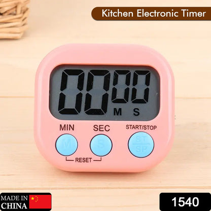 Wukusy 1540 digital kitchen timer with clear large digits, countdown from 0-99 minutes for cooking and office timing.