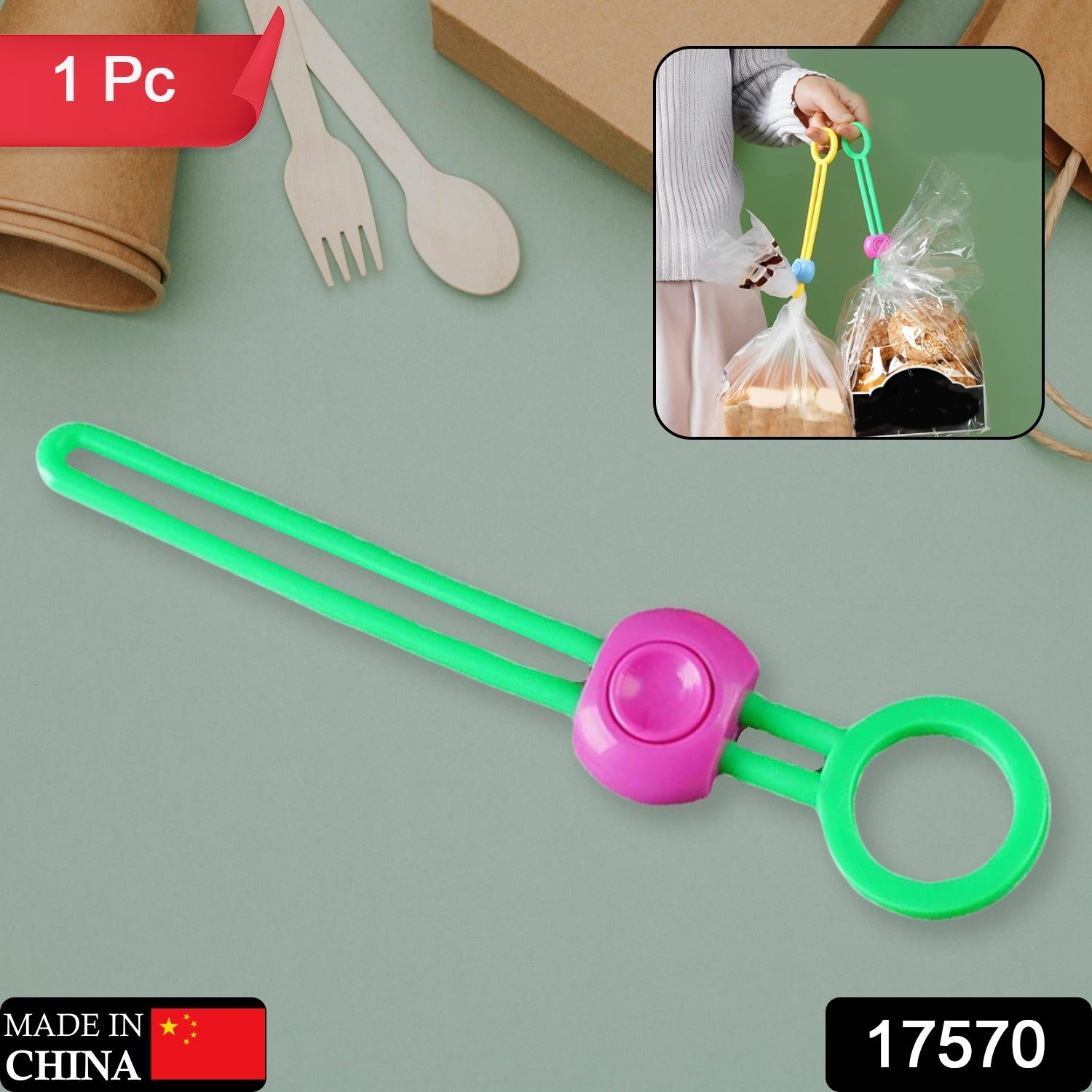 Wukusy multi-purpose reusable food bag clips and cable ties for sealing, organizing, and securing items in home, kitchen, and office.