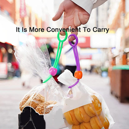 Wukusy reusable bag clips and food clips for sealing, cord organization, and multi-purpose use in home, kitchen, and office settings.