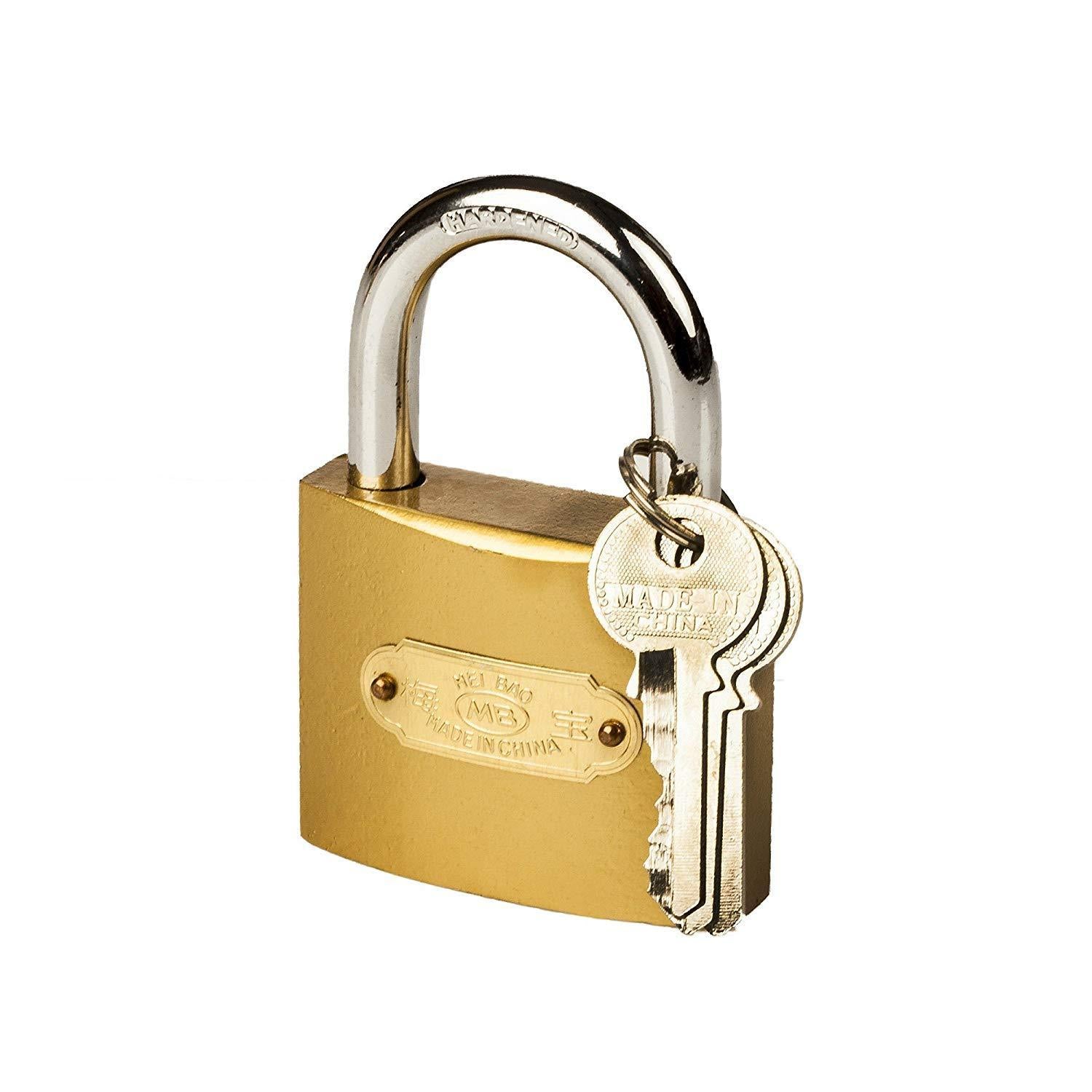 Wukusy 186 Solid Imitation Copper Lock for home and kitchen, showing the lock's detailed design and finish.