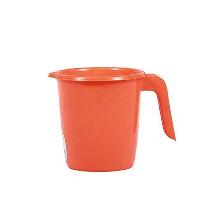 Wukusy 196 Deluxe Plastic Mug for Bathroom, durable and white, designed for bathroom use, with a smooth handle and compact shape.