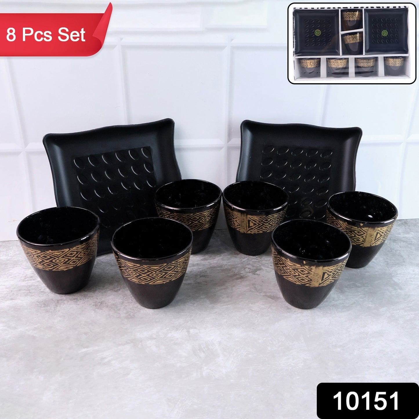 Set of 2 ceramic bowls and 6 glass snake-shaped containers from Wukusy, ideal for home and kitchen storage.
