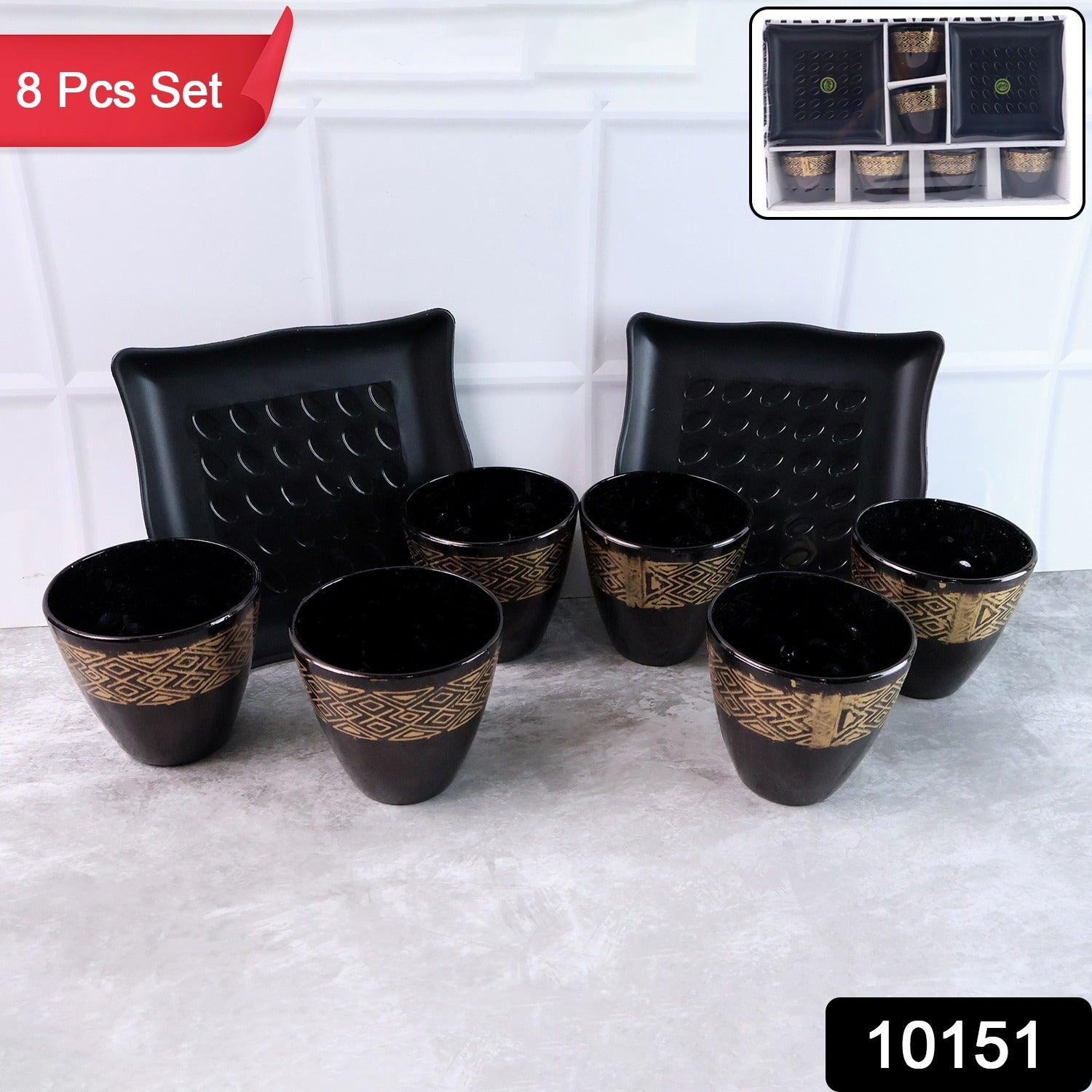 Set of 2 ceramic bowls and 6 glass snake-shaped containers from Wukusy, ideal for home and kitchen storage.