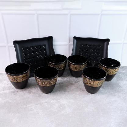 Wukusy 8-piece home and kitchen set with 2 bowls and 6 glass snake-shaped containers for stylish storage.