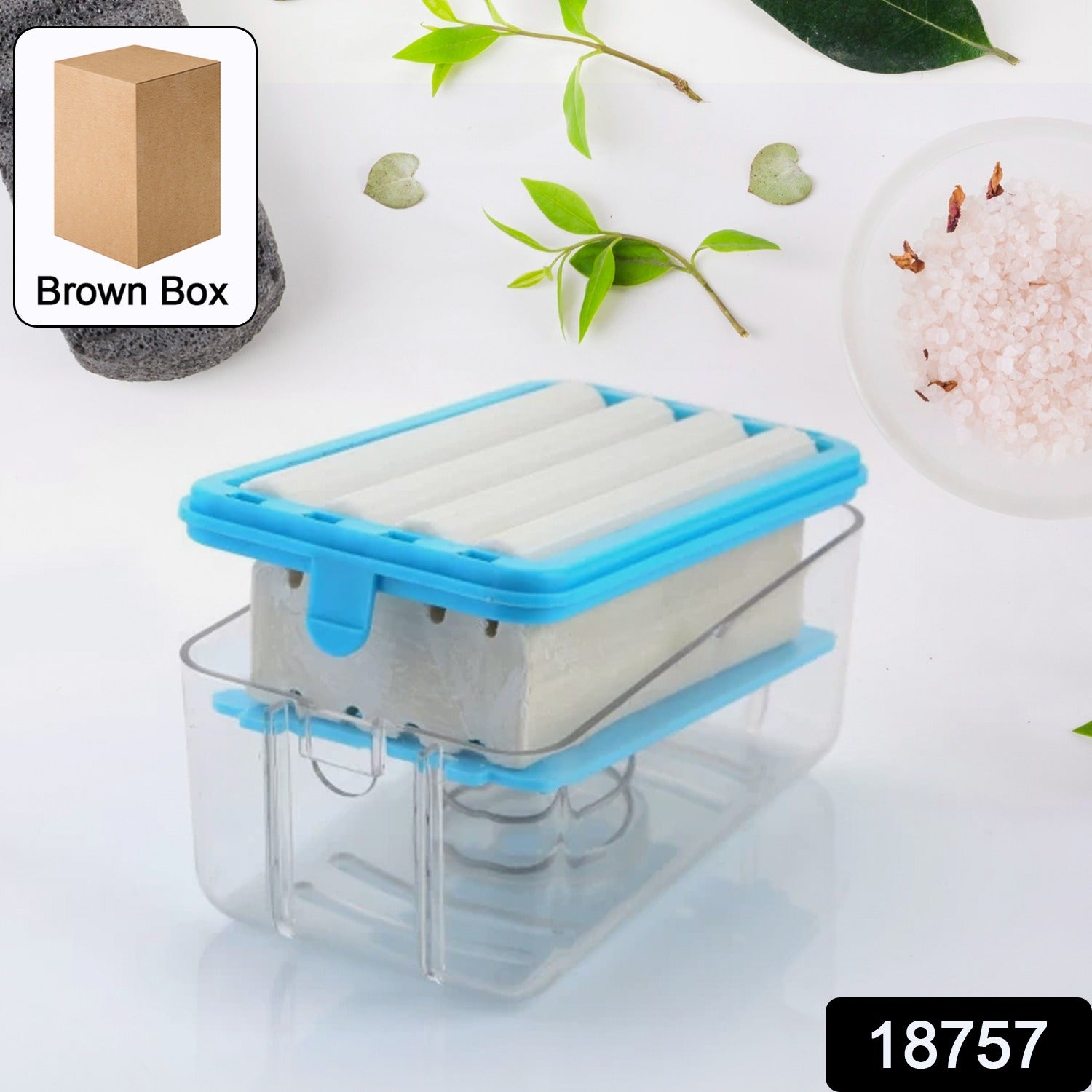 Wukusy 2-in-1 soap roller with case for home and kitchen, compact design with soap storage and rolling mechanism.