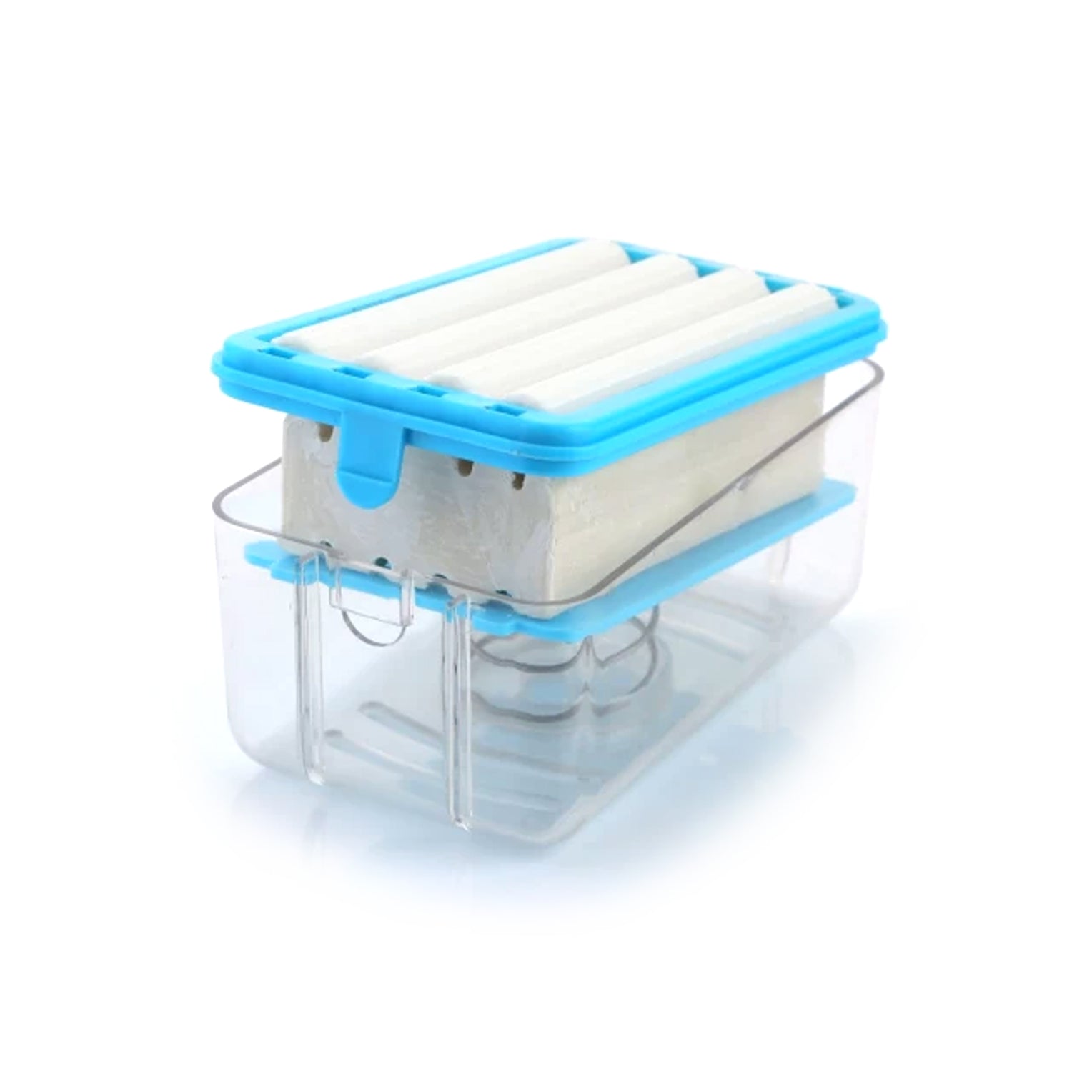 Wukusy 2-in-1 soap roller with case for kitchen and home use, featuring a sleek design and compact storage.