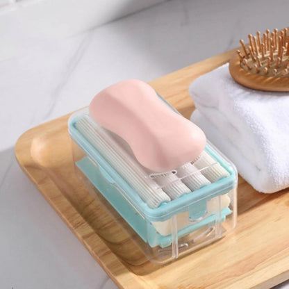 Wukusy 2-in-1 soap roller with case, compact kitchen and bathroom soap dispenser for easy use and storage.