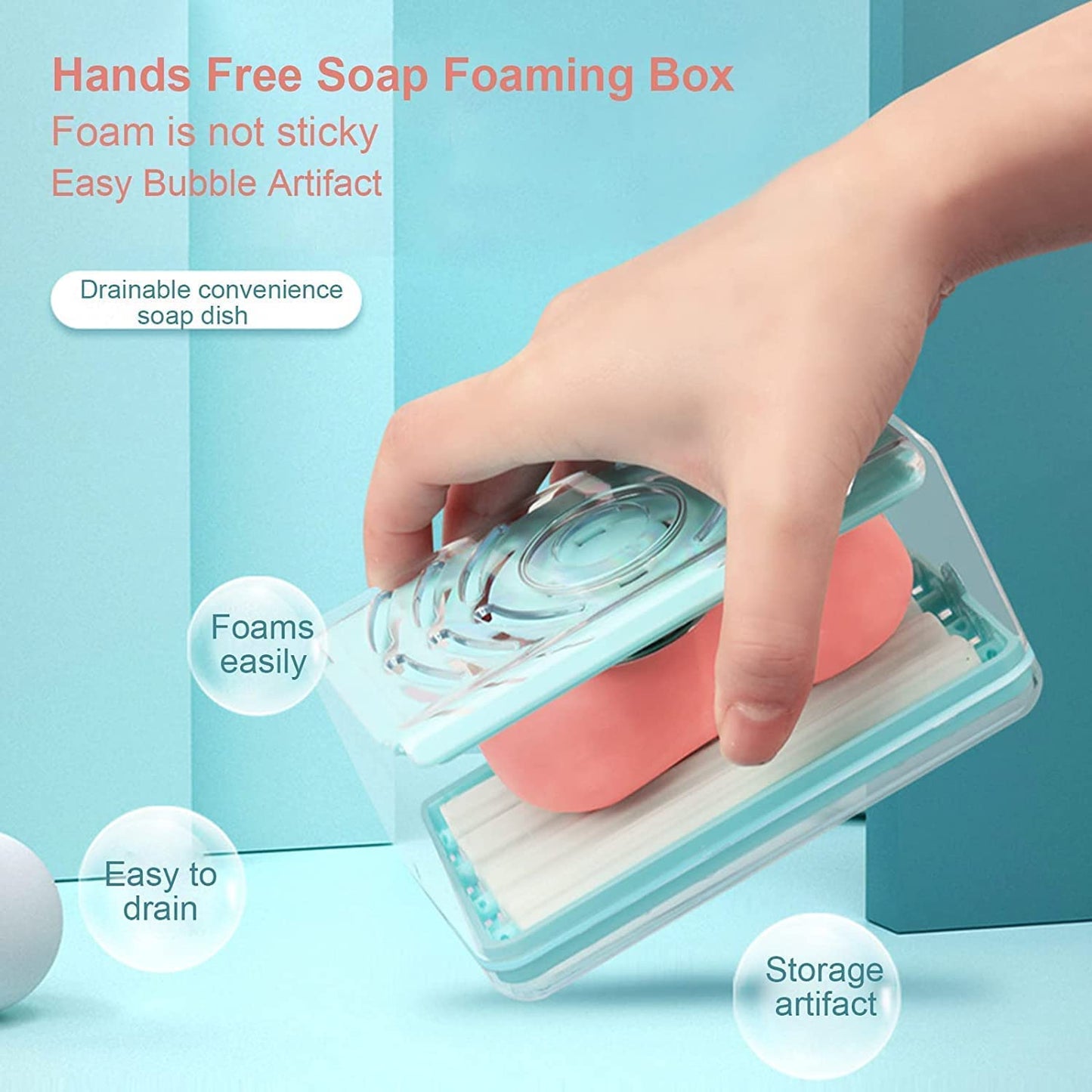 Wukusy 2-in-1 soap roller with case for home and kitchen use, featuring a compact design for easy soap storage and dispensing.
