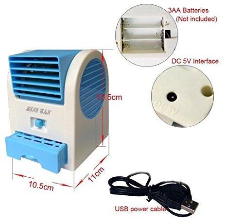 Wukusy 201 Dual Bladeless Mini Air Conditioner for home and kitchen, compact design with adjustable airflow and modern look