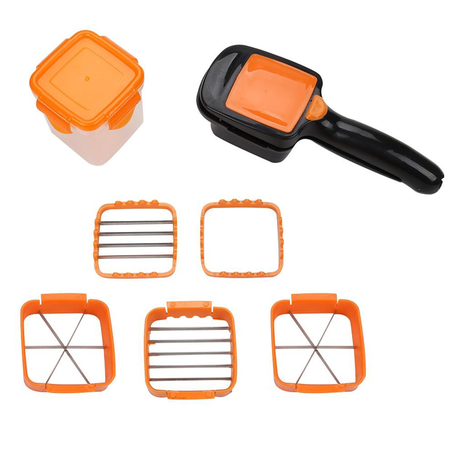 Wukusy 5-in-1 Nicer Dicer for cutting and shredding various foods, ideal for all kitchen food prep tasks.