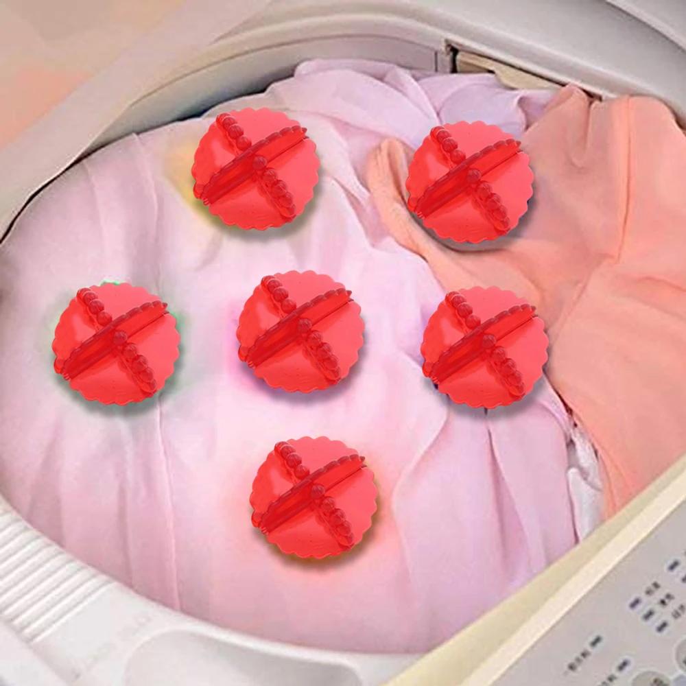 Set of six Wukusy laundry washing balls for eco-friendly cleaning without detergent, designed for home and kitchen use.